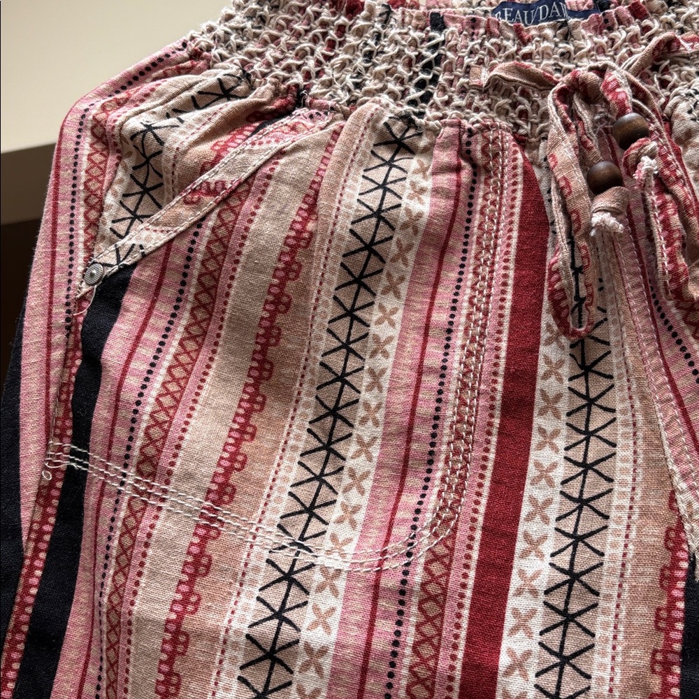 Beau Dawson Boho Linen Blend Pants-wide legs - worn/washed once medium jr - Picture 8 of 12
